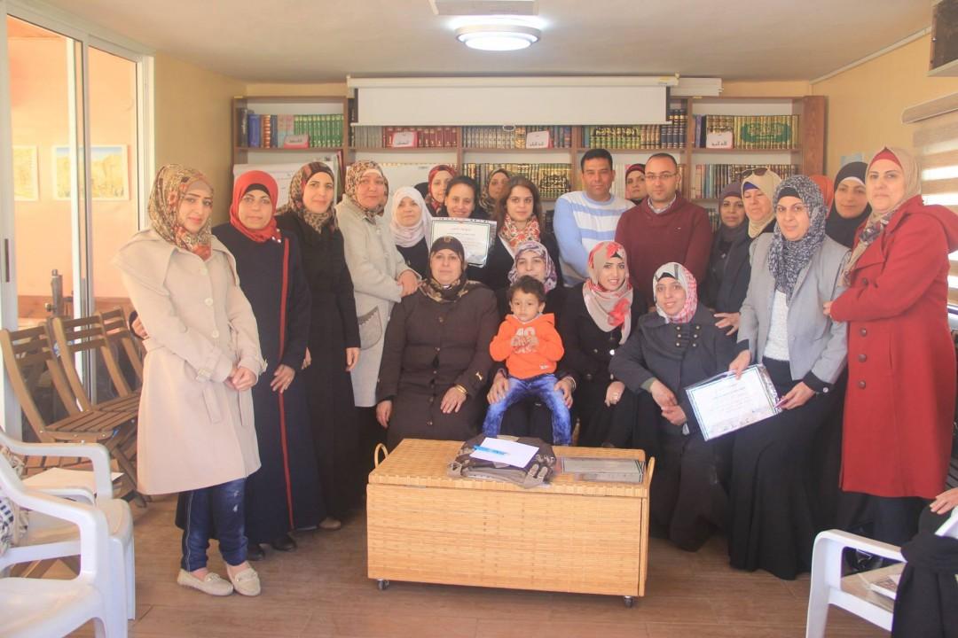 Sponsored and Partnered by Welfare Association  Burj Al-Luqluq Social Center Celebrates the Closing Ceremony ‘We Aware our Community’ Project for Women in Bab Hutta and Old City Neighborhoods