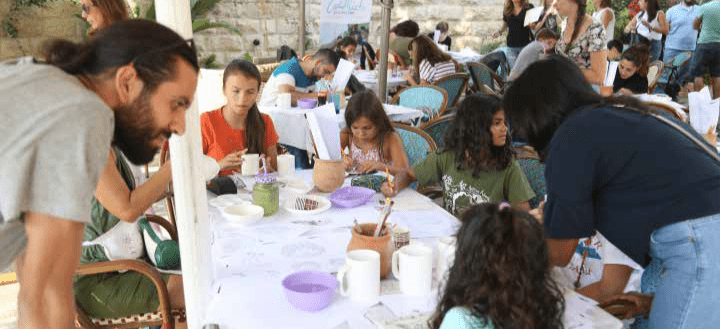Funded by the EU  Burj AL-Luqluq Organizes a Ceramic Paint Party