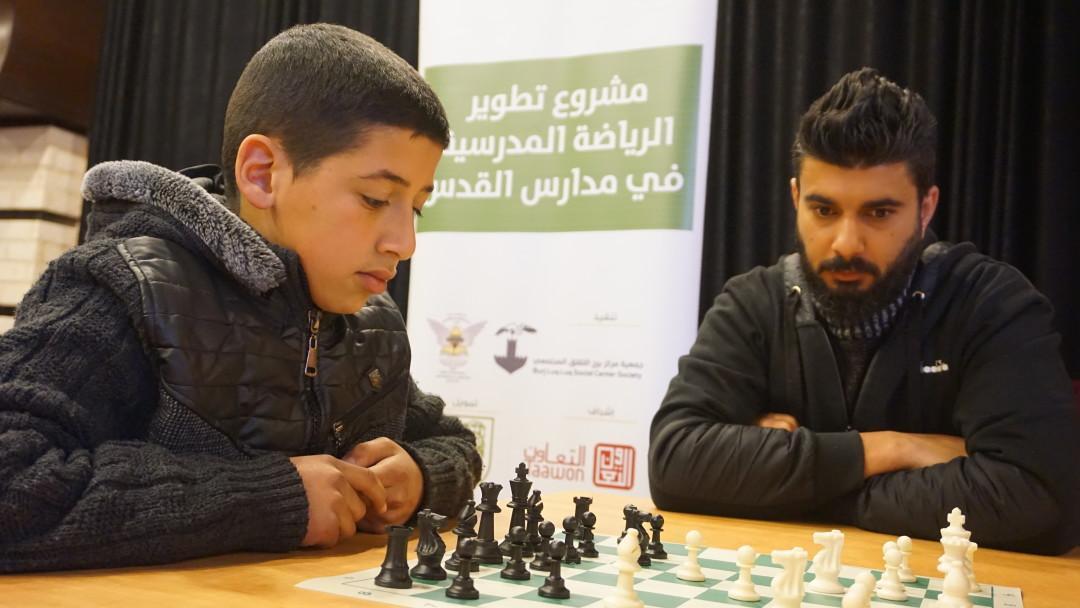 Burj Al-luqluq Social Center Society begins the chess tournament for male and female school students in Jerusalem
