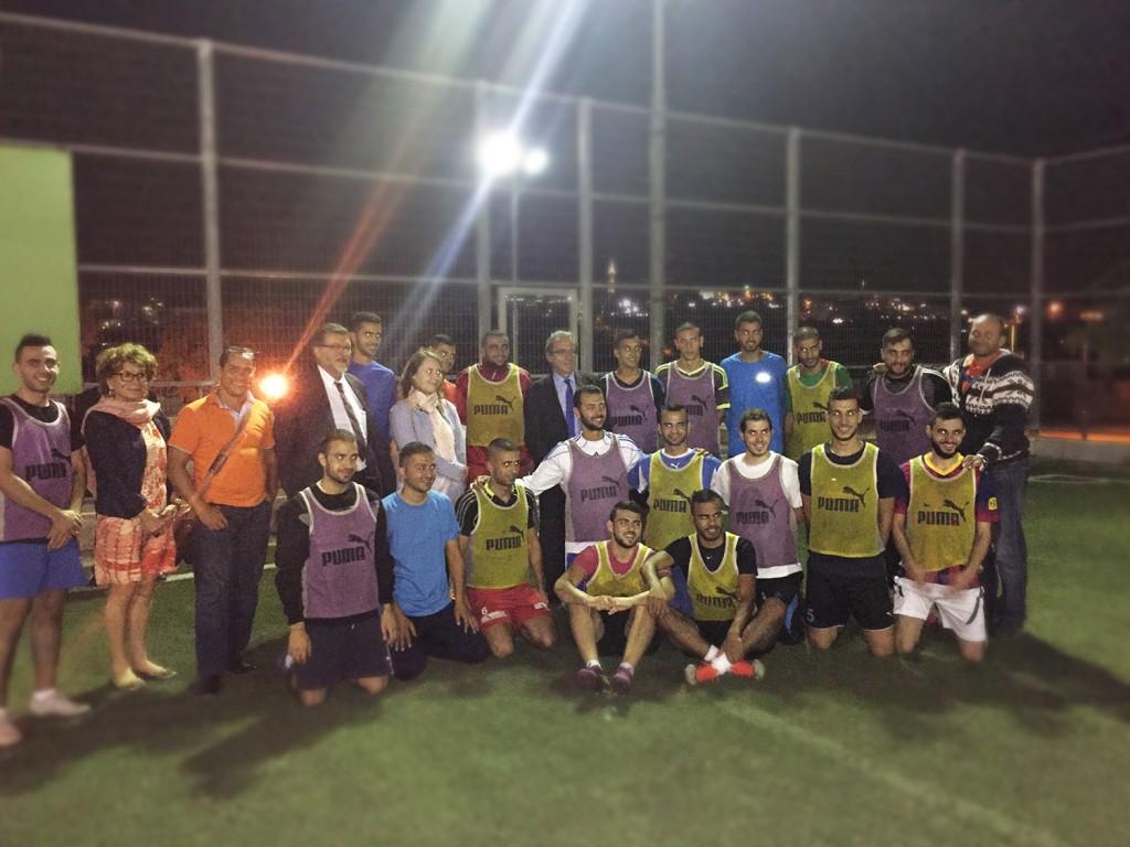 Burj Al-Luqluq Football team Hosts Strasburg Mayor