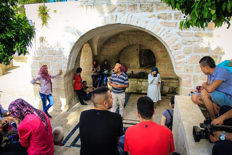 Jerusalem Role Model ‘The Guards of History’ visiting Lifta Village in the attendance of the advisor Mohammad Mousa Abu Al-Leil