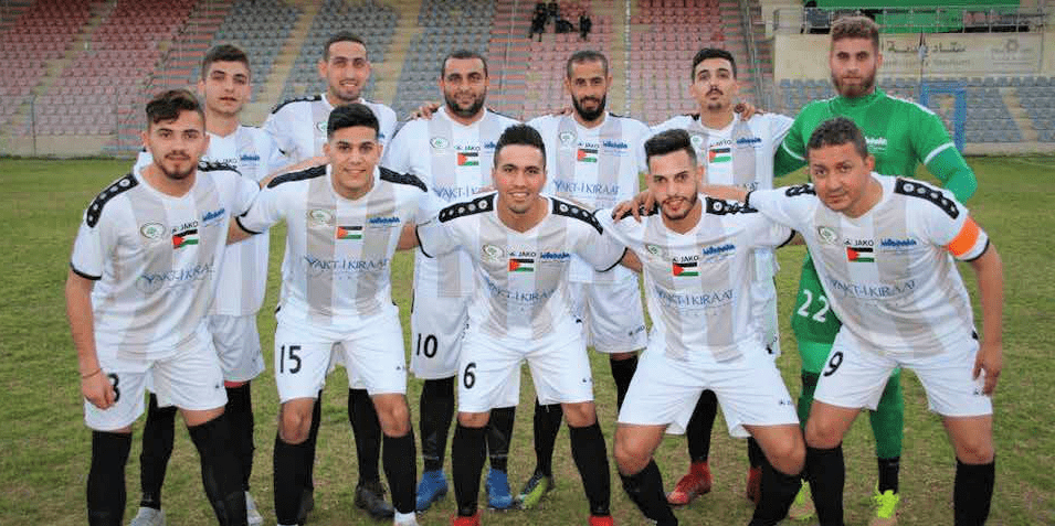 Staff Management – Burj Al-Laqlaq celebrates its    team in the football game